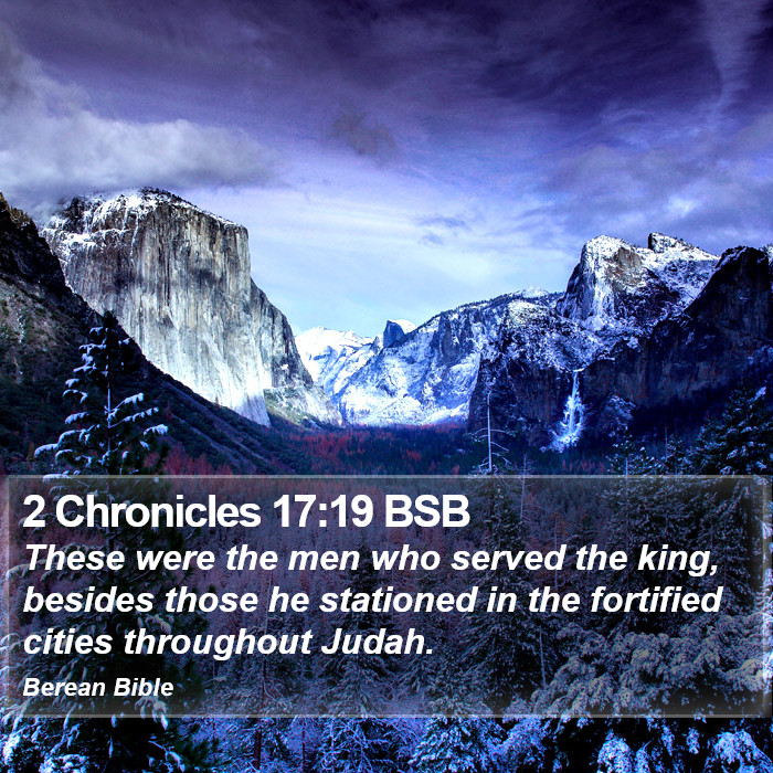 2 Chronicles 17:19 BSB Bible Study