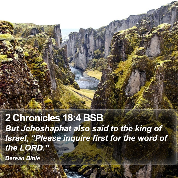 2 Chronicles 18:4 BSB Bible Study