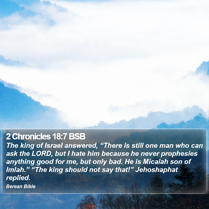 2 Chronicles 18:7 BSB Bible Study