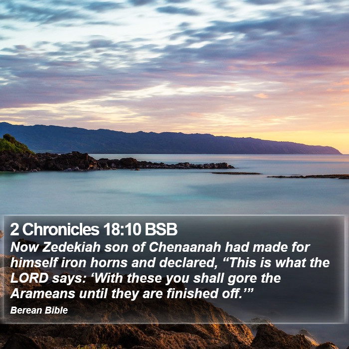 2 Chronicles 18:10 BSB Bible Study