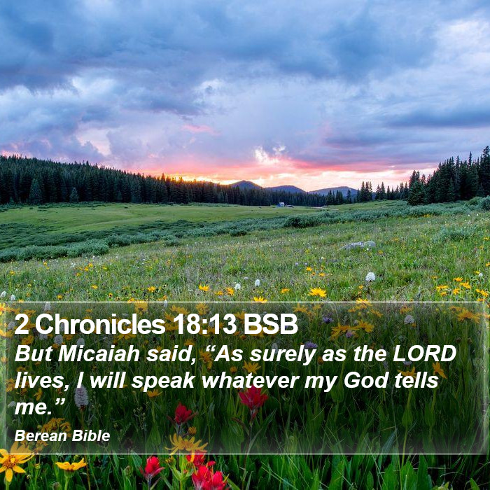 2 Chronicles 18:13 BSB Bible Study