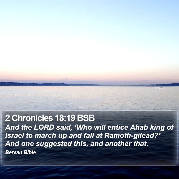 2 Chronicles 18:19 BSB Bible Study