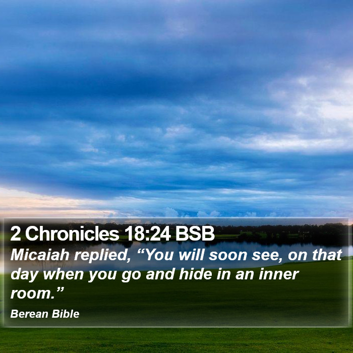 2 Chronicles 18:24 BSB Bible Study