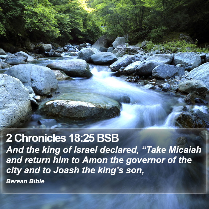 2 Chronicles 18:25 BSB Bible Study