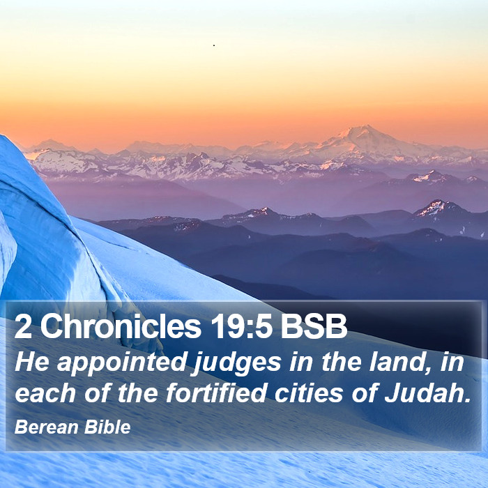 2 Chronicles 19:5 BSB Bible Study