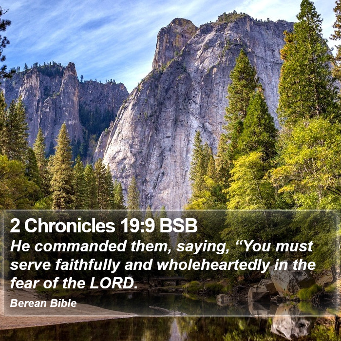 2 Chronicles 19:9 BSB Bible Study