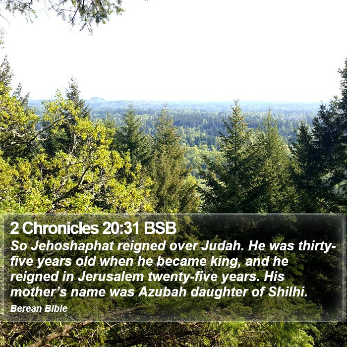 2 Chronicles 20:31 BSB Bible Study