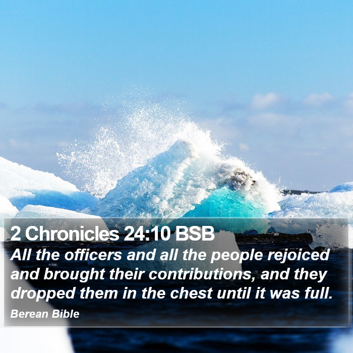 2 Chronicles 24:10 BSB Bible Study