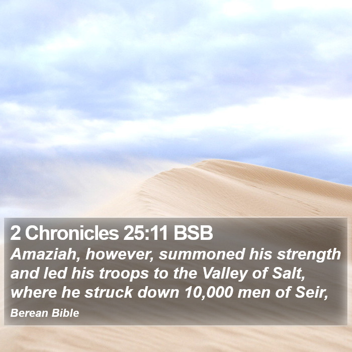 2 Chronicles 25:11 BSB Bible Study