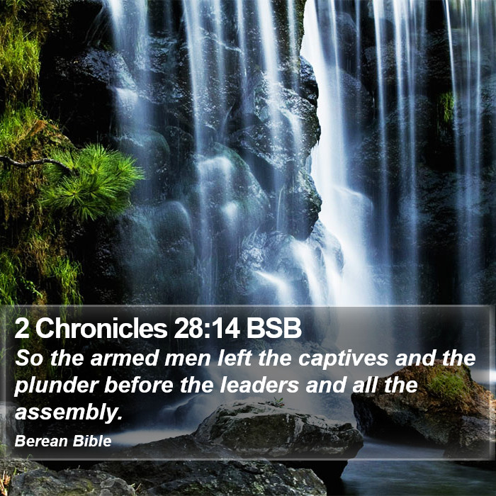 2 Chronicles 28:14 BSB Bible Study