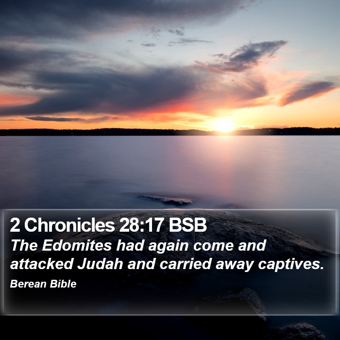 2 Chronicles 28:17 BSB Bible Study