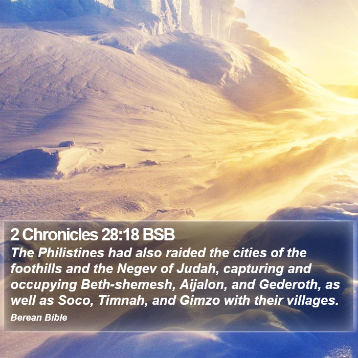 2 Chronicles 28:18 BSB Bible Study