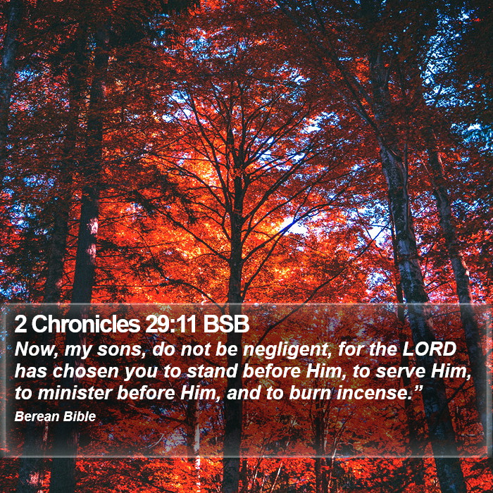 2 Chronicles 29:11 BSB Bible Study