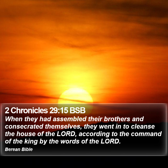 2 Chronicles 29:15 BSB Bible Study