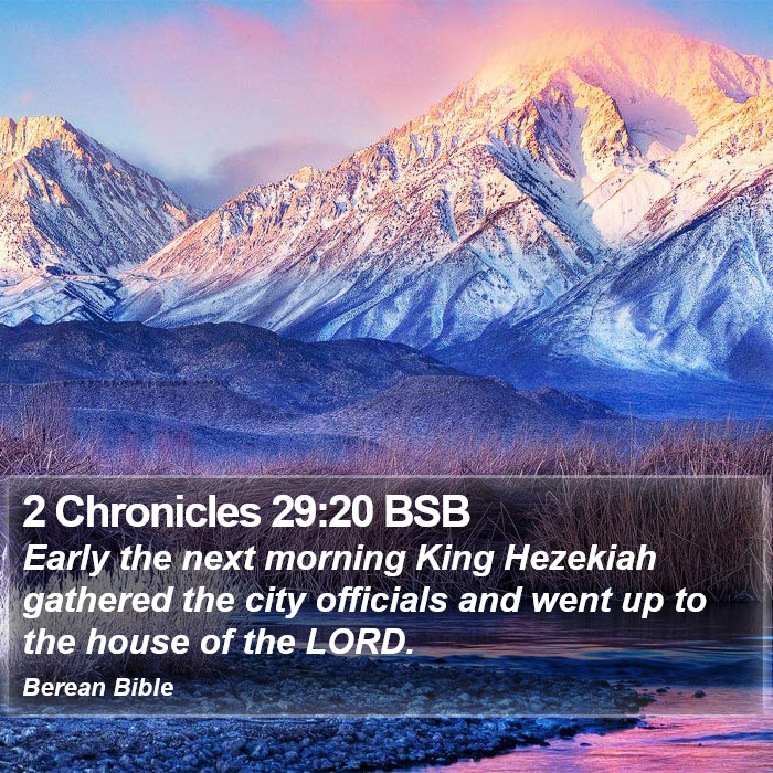 2 Chronicles 29:20 BSB Bible Study