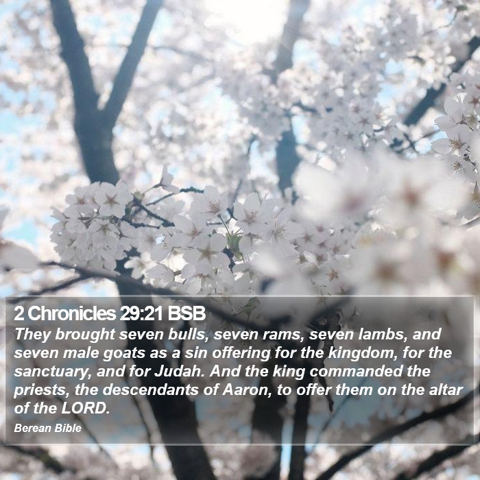 2 Chronicles 29:21 BSB Bible Study