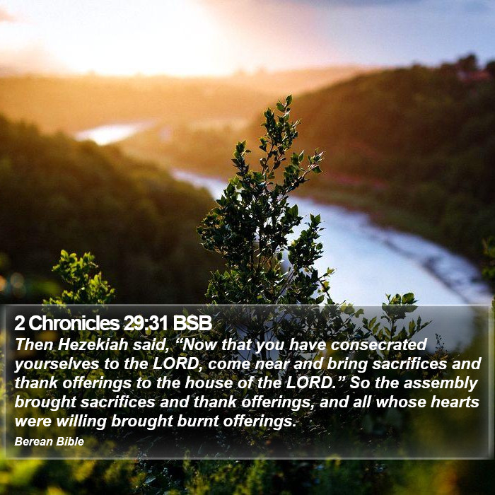 2 Chronicles 29:31 BSB Bible Study