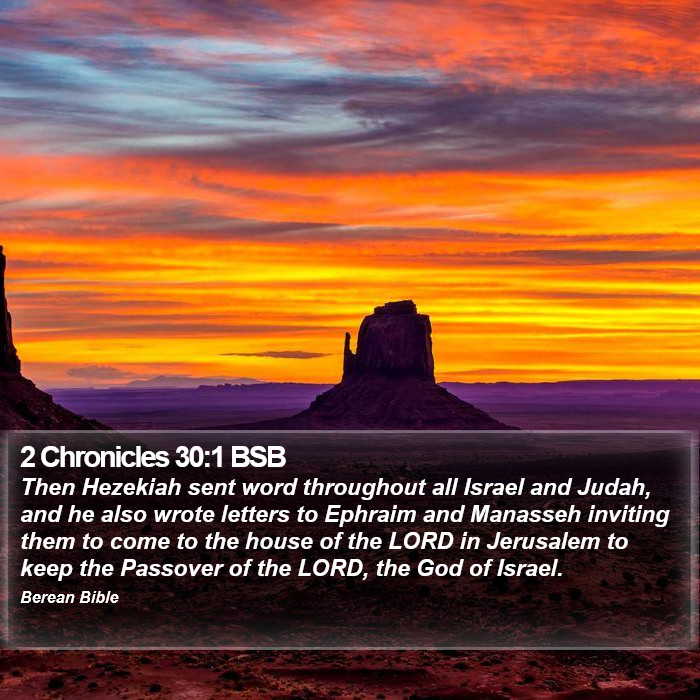 2 Chronicles 30:1 BSB Bible Study