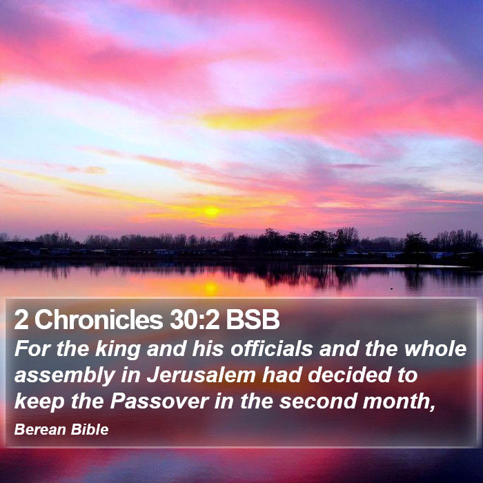 2 Chronicles 30:2 BSB Bible Study