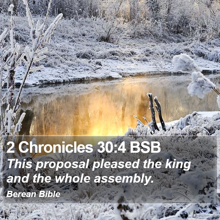 2 Chronicles 30:4 BSB Bible Study