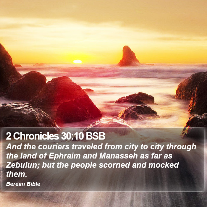 2 Chronicles 30:10 BSB Bible Study