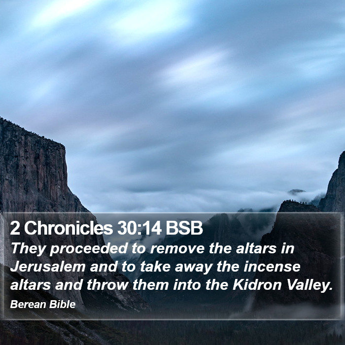 2 Chronicles 30:14 BSB Bible Study