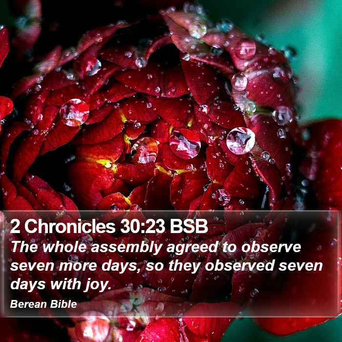 2 Chronicles 30:23 BSB Bible Study