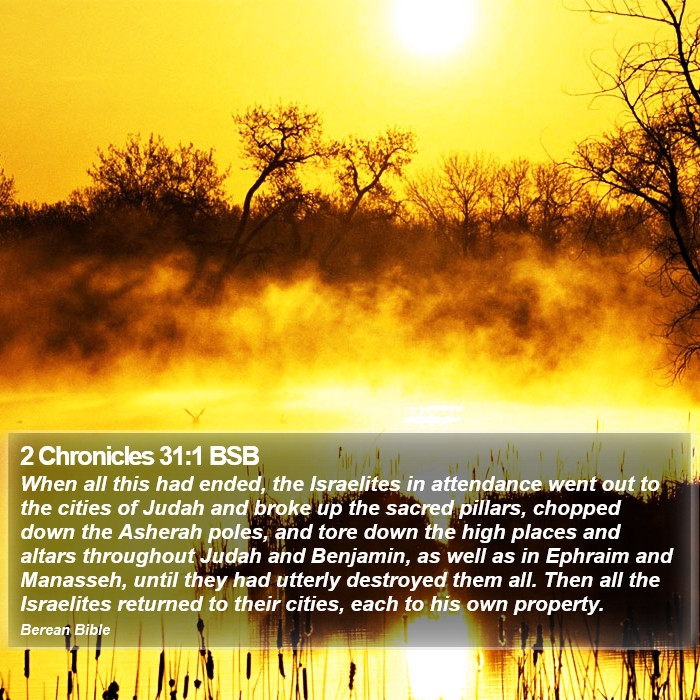 2 Chronicles 31:1 BSB Bible Study