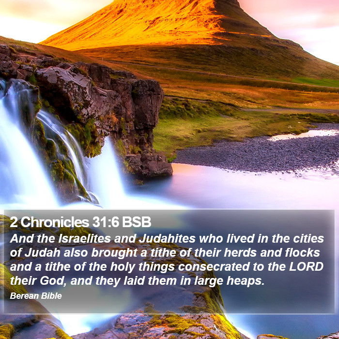 2 Chronicles 31:6 BSB Bible Study