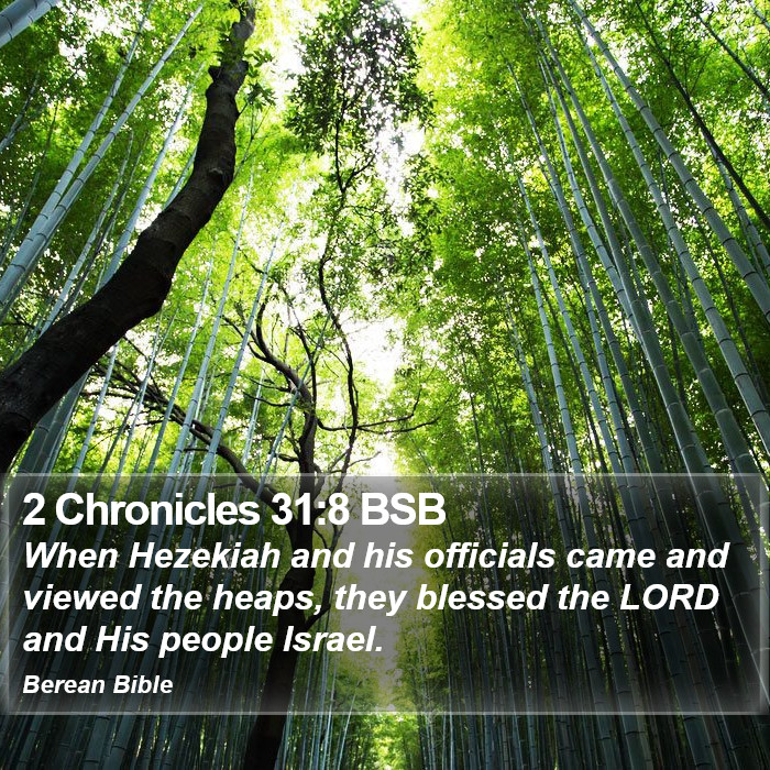 2 Chronicles 31:8 BSB Bible Study