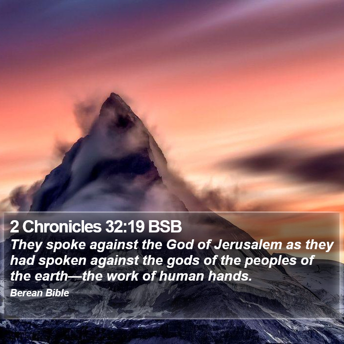 2 Chronicles 32:19 BSB Bible Study