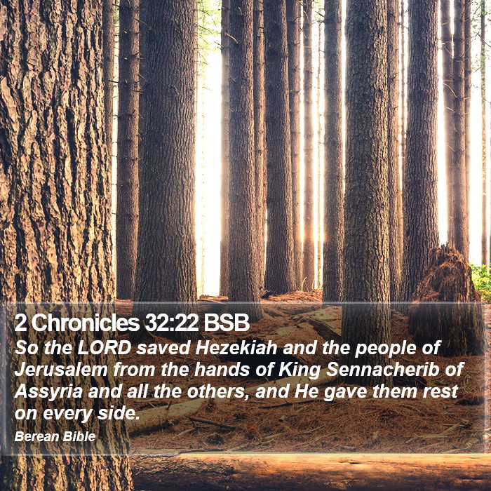 2 Chronicles 32:22 BSB Bible Study