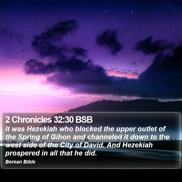 2 Chronicles 32:30 BSB Bible Study