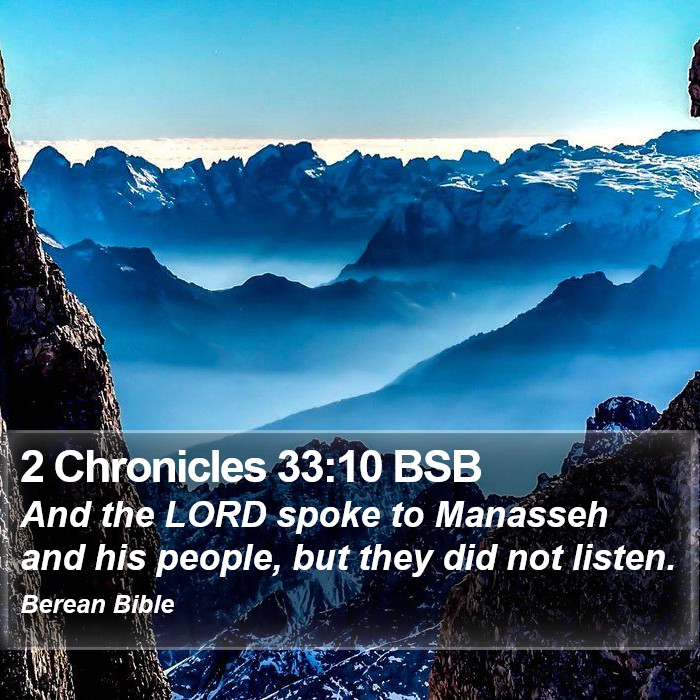 2 Chronicles 33:10 BSB Bible Study