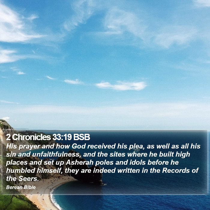 2 Chronicles 33:19 BSB Bible Study