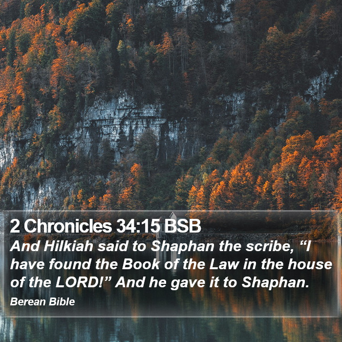 2 Chronicles 34:15 BSB Bible Study