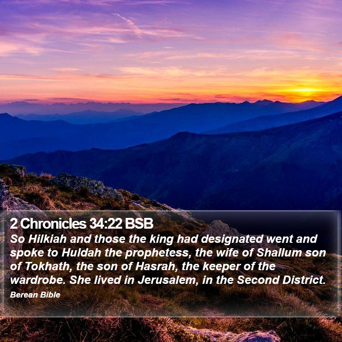 2 Chronicles 34:22 BSB Bible Study