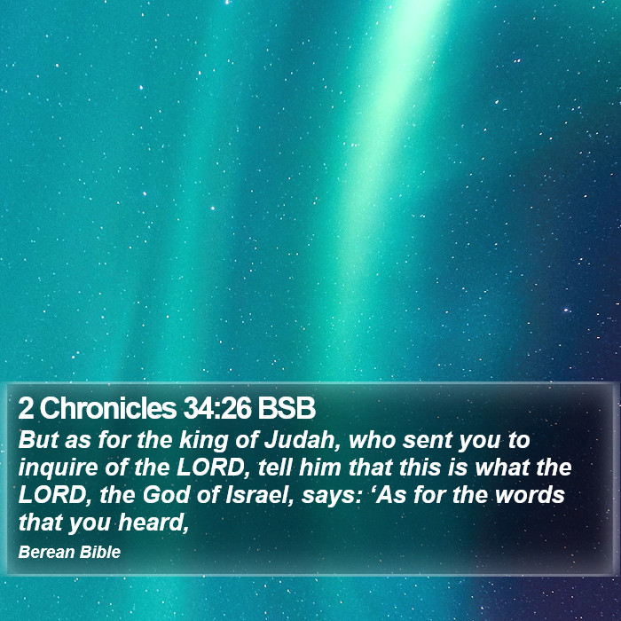 2 Chronicles 34:26 BSB Bible Study