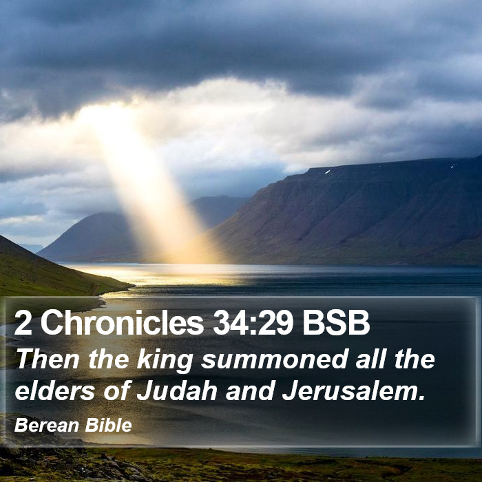 2 Chronicles 34:29 BSB Bible Study