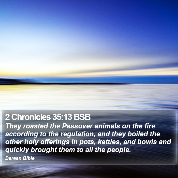 2 Chronicles 35:13 BSB Bible Study