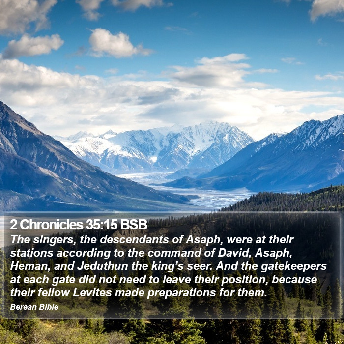 2 Chronicles 35:15 BSB Bible Study