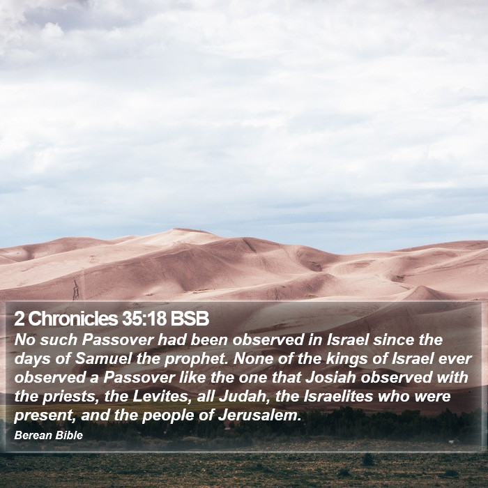 2 Chronicles 35:18 BSB Bible Study