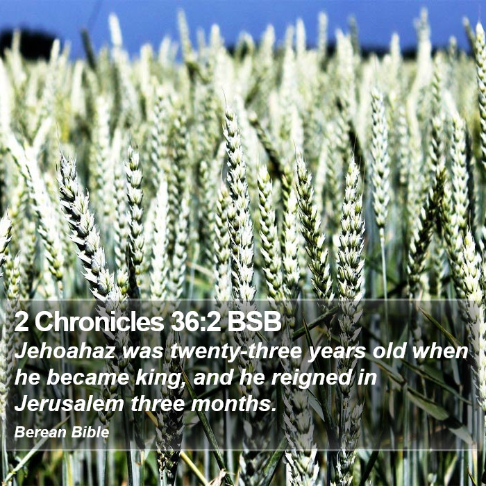 2 Chronicles 36:2 BSB Bible Study