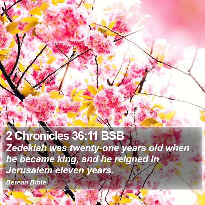 2 Chronicles 36:11 BSB Bible Study