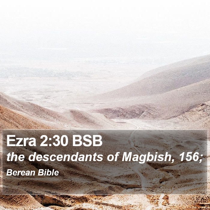 Ezra 2:30 BSB Bible Study