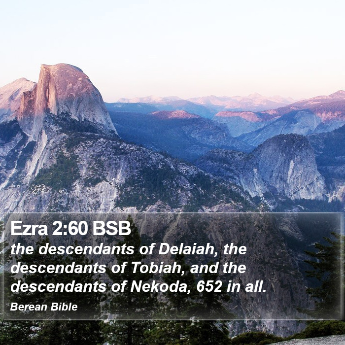 Ezra 2:60 BSB Bible Study