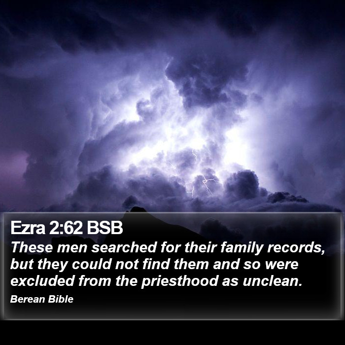 Ezra 2:62 BSB Bible Study