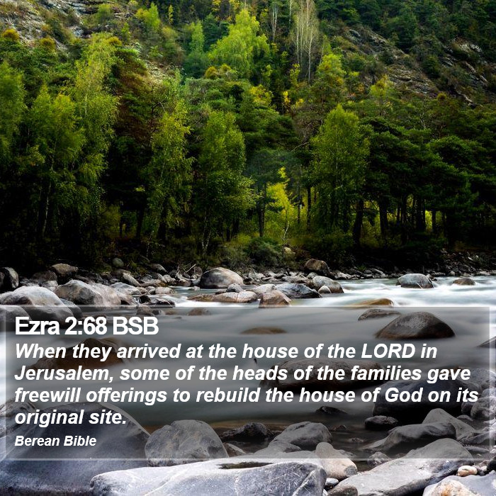 Ezra 2:68 BSB Bible Study