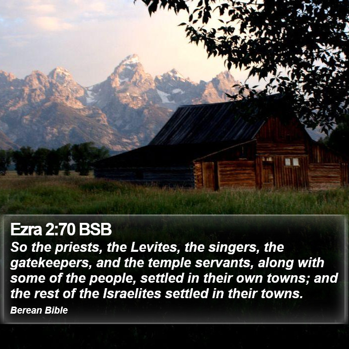 Ezra 2:70 BSB Bible Study