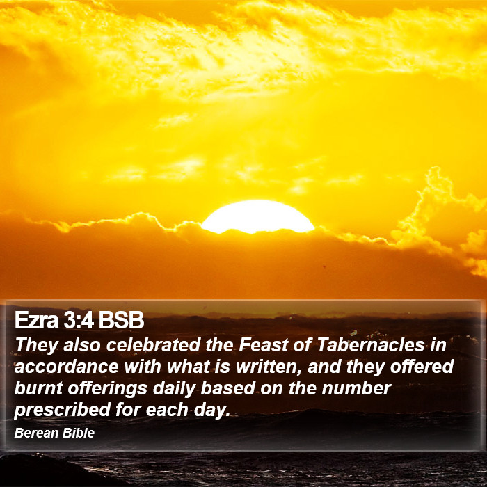 Ezra 3:4 BSB Bible Study